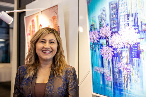 Shazia is the owner of Shazia Imran Gallery and Australian Art and Design (AAD) Gallery, which displays and sells the work of many other Australian artists. Image: Chris Southwood, City of Sydney 