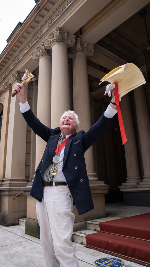 World champion town crier, Graham Keating. Photo: Abril Felman / City of Sydney