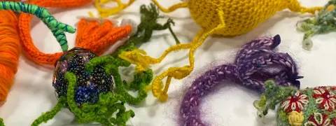 Join in a guided knitting activity while learning about neuroscience, no experience needed.