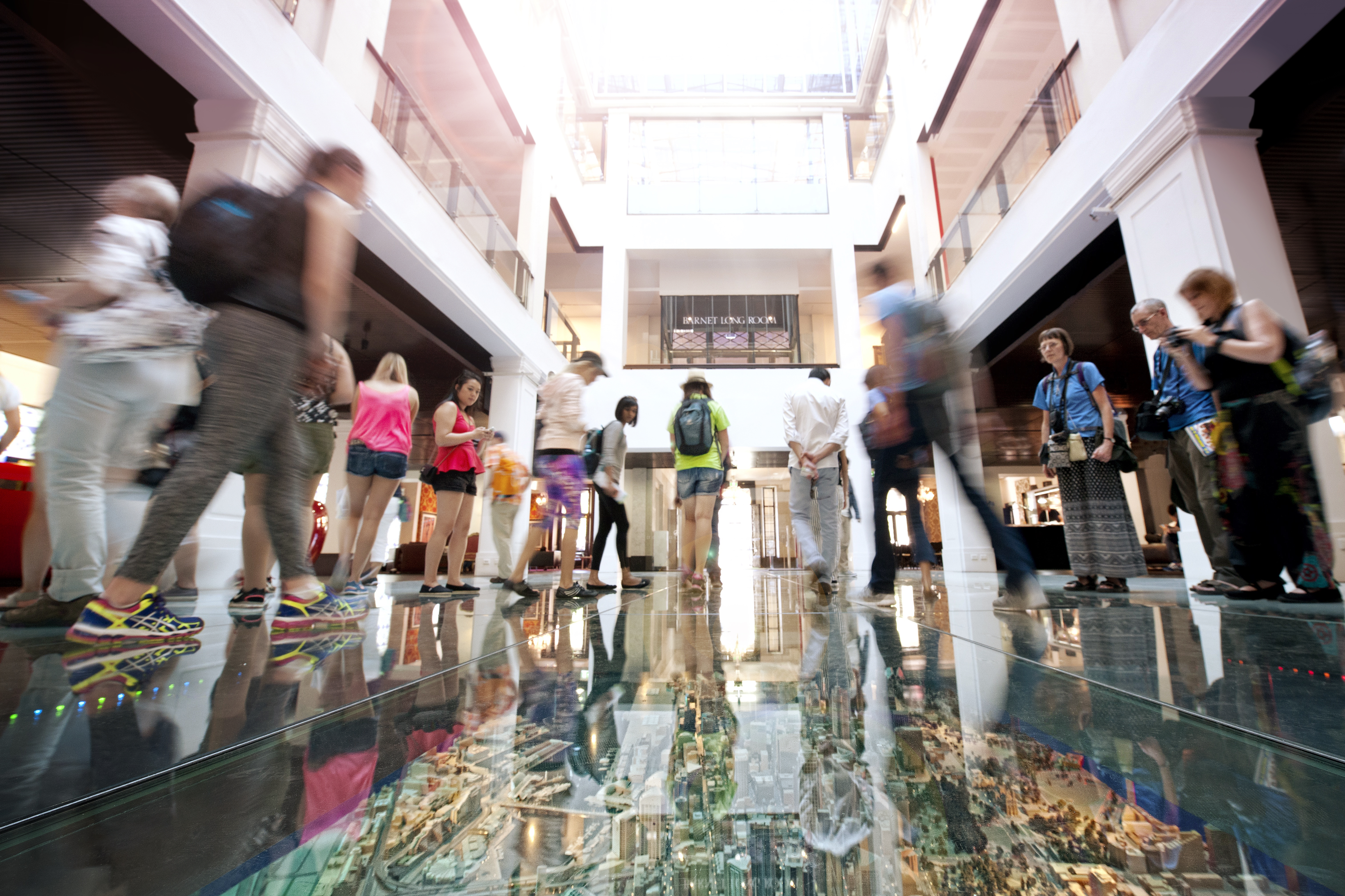 Customs House features a library and underground city model.