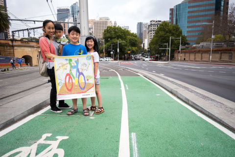 Bike2Books winner: The budding artist’s work will be displayed on a Sydney cycleway