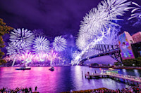 Sydney New Year’s Eve fireworks from the Kirribilli foreshore. Image: Morris McLennan / City of Sydney
