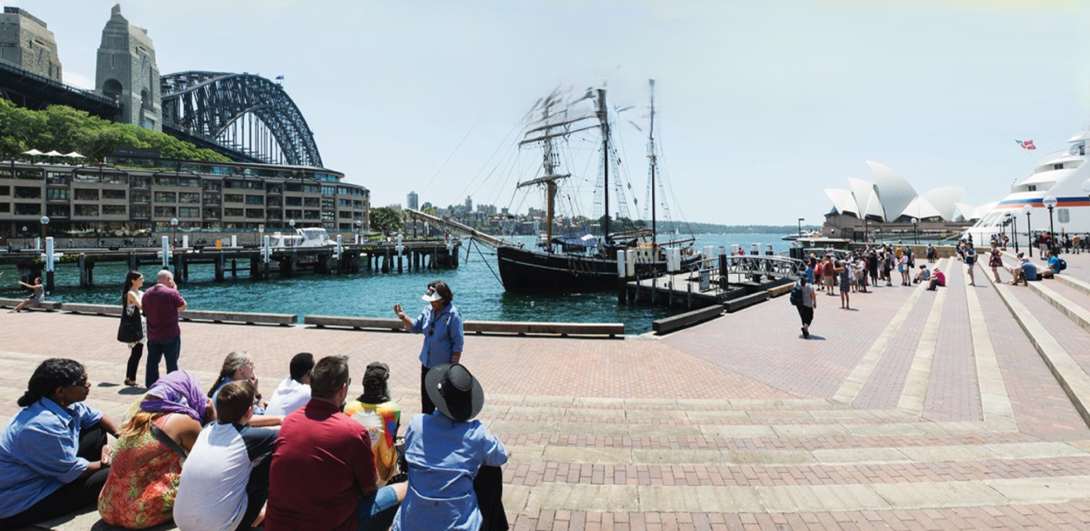 Enjoy a day out on the Harbour and learn about Indigenous culture. Image Supplied: Harbour Group - Dreamtime Southern X Pty Ltd