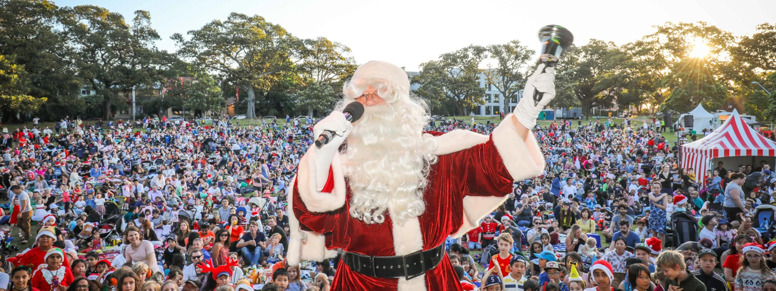 Welcome Santa at our free family-friendly Christmas concerts