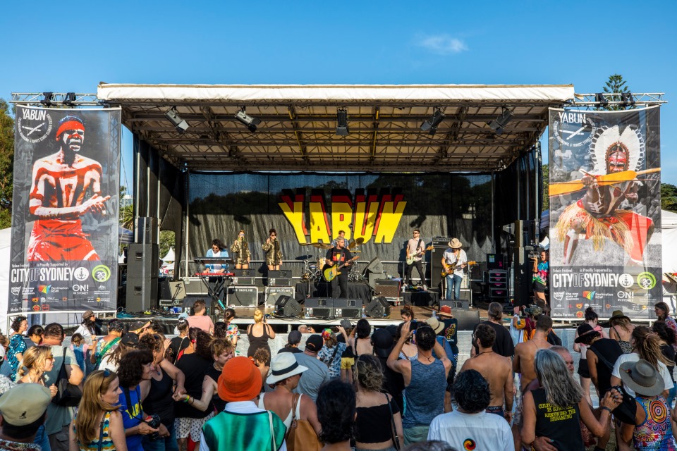 Dan Sultan performing at Yabun 2020. Image: Joseph Mayers