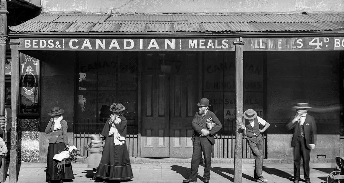 The Canadian Dining Rooms at 4 George Street west (today's Broadway) c1901. City of Sydney Archives A-01000166