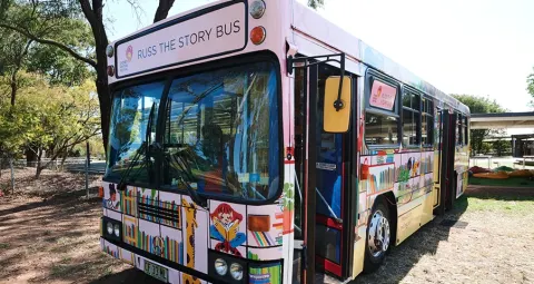 Image: Russ the story bus, courtesy of Sydney Writers&#39; festival