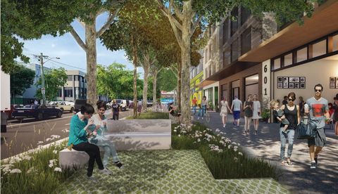 Botany Road vision. Image: City of Sydney, Concept by Studio Zanardo, Gallagher Studio &amp; MAKO Architecture