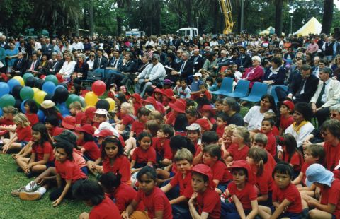 Launch of the International Year of the World’s Indigenous Peoples, 10 December 1992 Redfern Park.  Photo: John Paoloni / City of Sydney Archives A-00022311