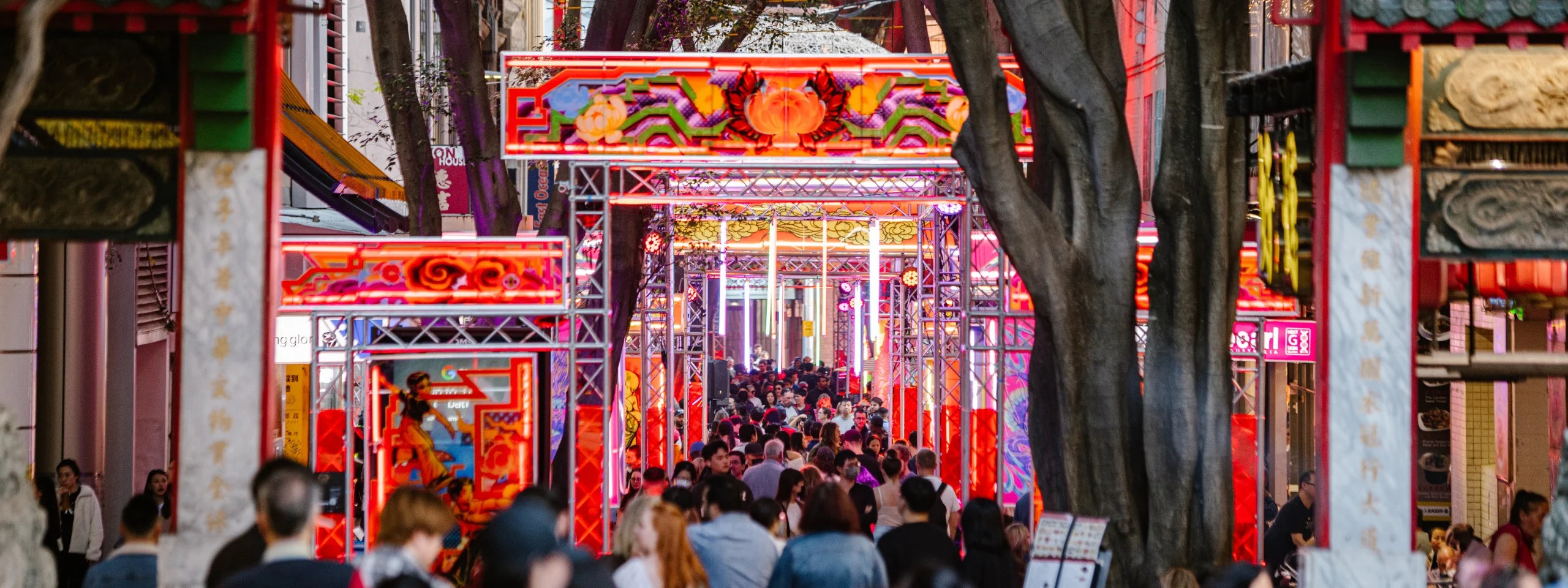 The streets of Haymarket light up for Neon Playground.