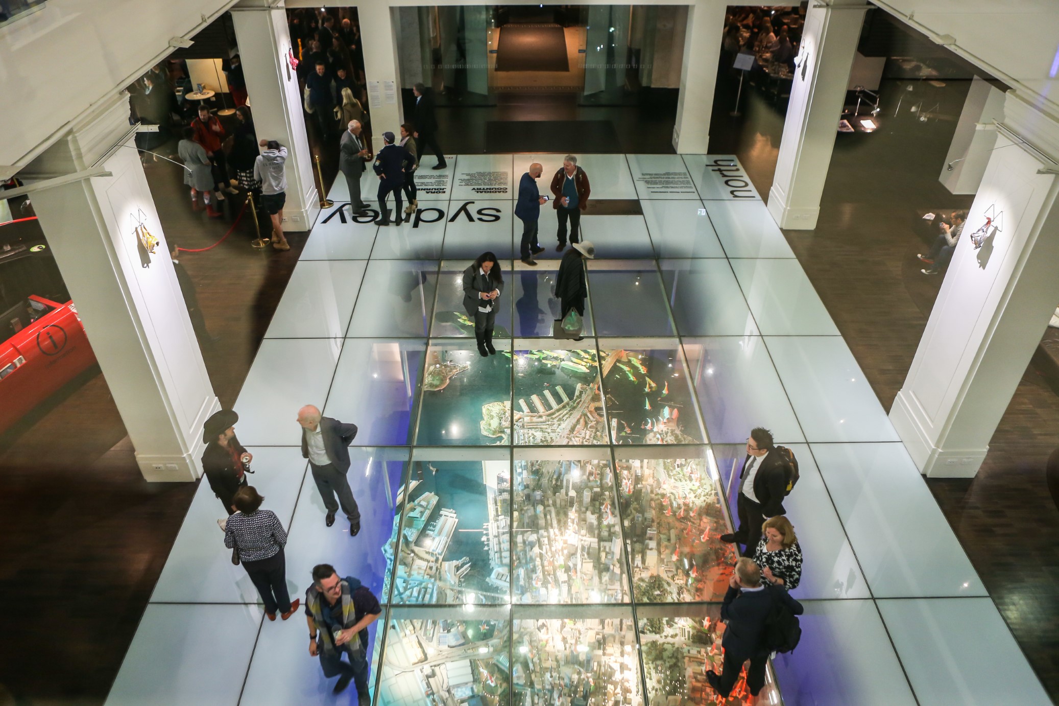 Customs House features a spectacular scale model of downtown Sydney. Displayed under a glass floor on ground level. Photo: Katherine Griffiths / City of Sydney