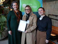 The team from Focus Group with North Sydney Mayor Zoe Baker