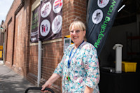 Linda is one of our regulars at the Ultimo recycling pop-up. Credit: Katherine Griffiths/City of Sydney