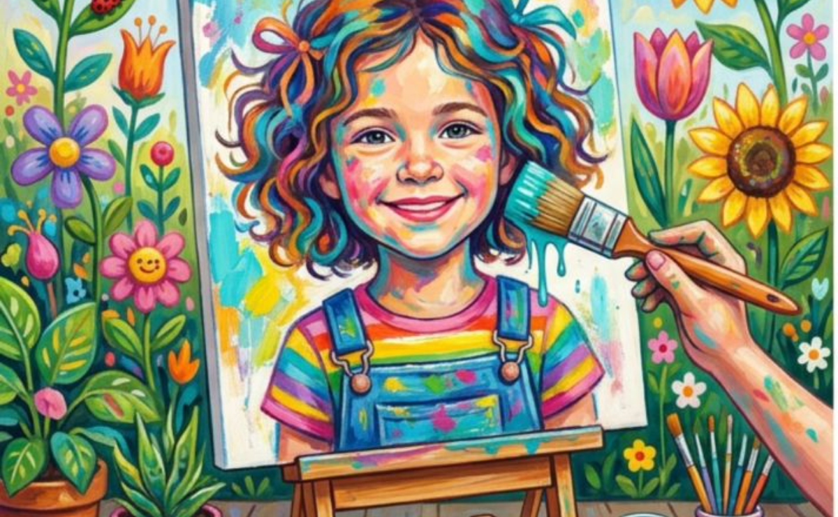 Colourful self-portrait workshop