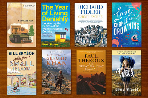Armchair travel book covers 