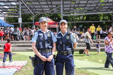 Police officers visit Redfern Community Centre