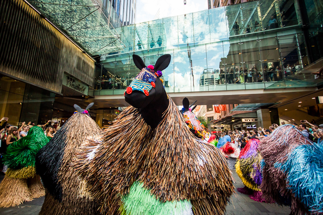 Nick Cave's HEARD in Pitt Street Mall, part of Art & About. Credit Anna Kucera