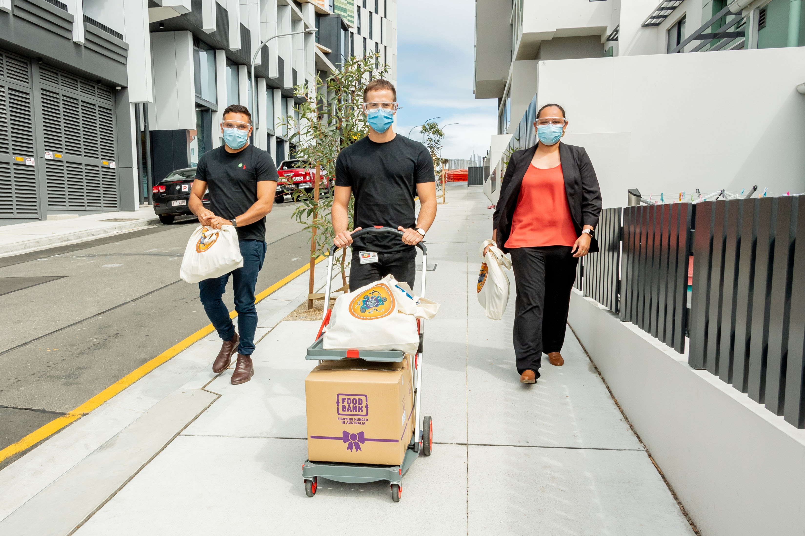 Sydney Local Health District delivering Foodbank food hampers. Image: Sydney Local Health District