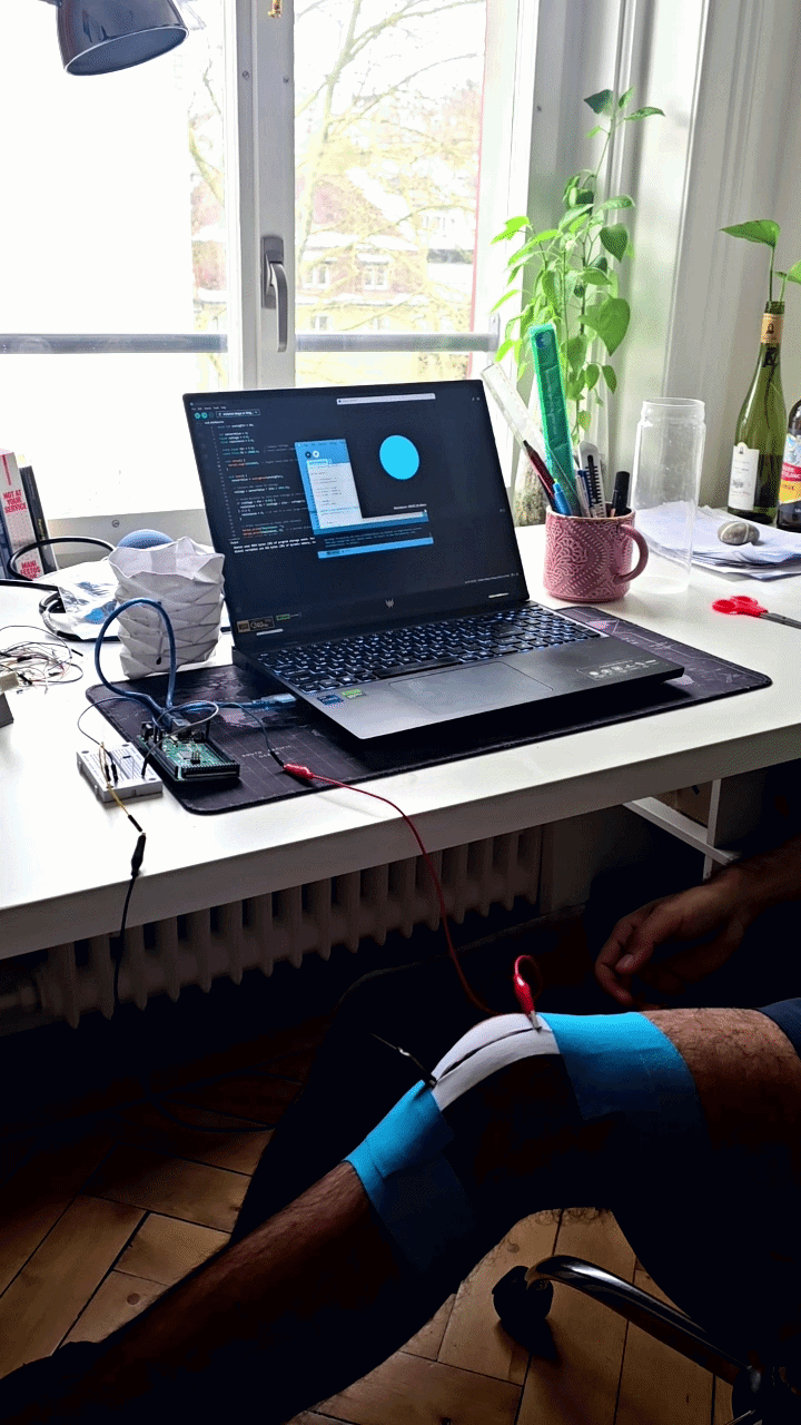 Strain sensing over knee