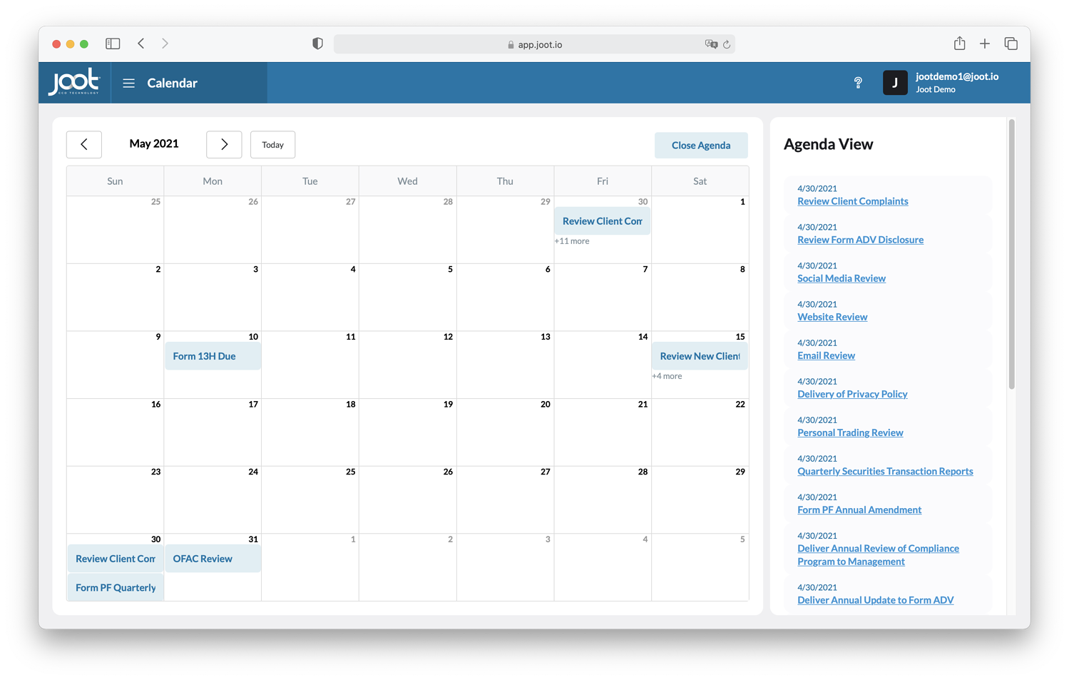 ScreenshotV2 - Calendar with Agenda