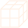 Learning cube icon.