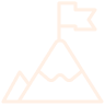 Mountain with flag icon.