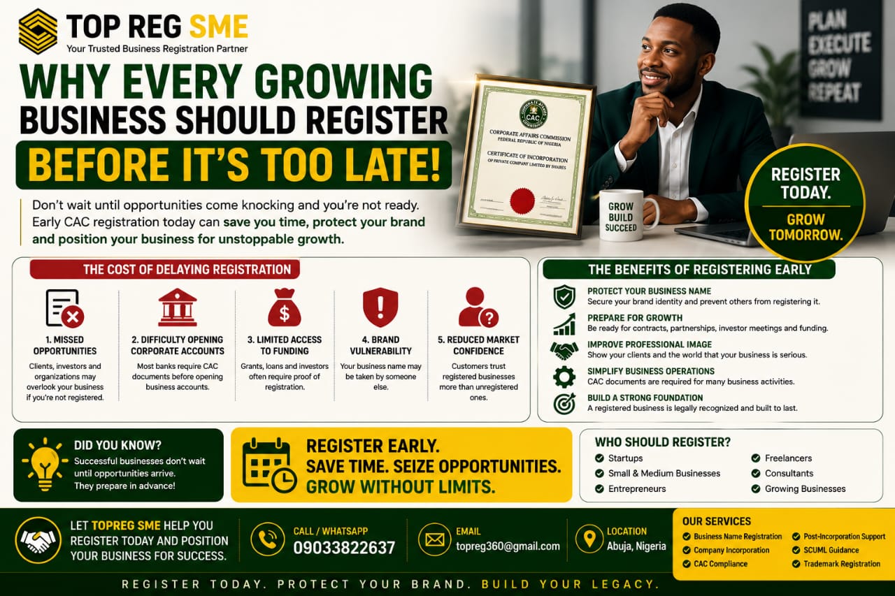 WHY EVERY GROWING BUSINESS SHOULD REGISTER BEFORE IT'S TOO LATE