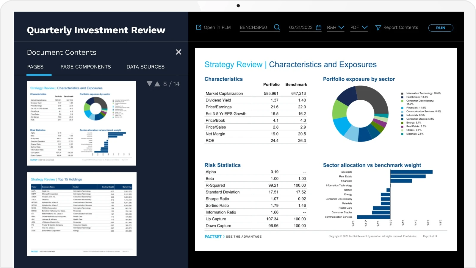 Focus Reporting & Dashboards / Home