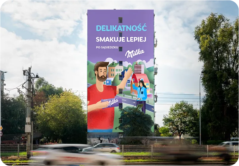 oraz pięknie odmienia wrocławskie osiedle muralem zachęcającym do zasąsiadowania.