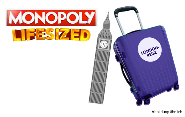  2x Reise nach London MONOPOLY LIFESIZED für 4 Personen