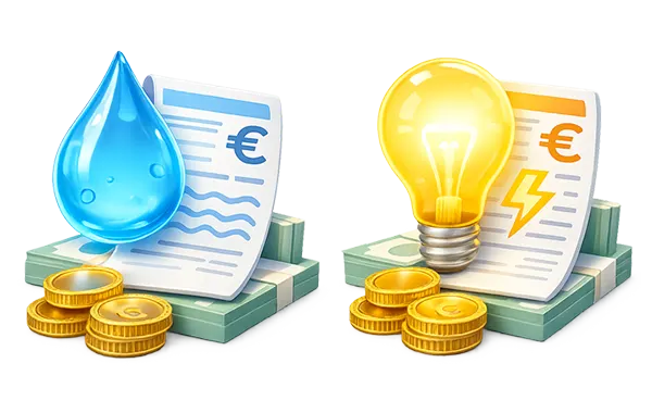 20x Strom- und Wasserabrechnung