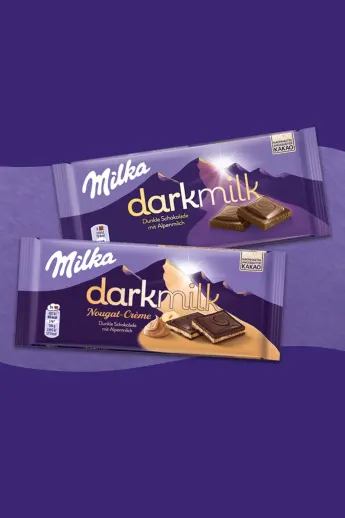 Entdecke Milka! | Dark Milk: 6 zarte Milka Tafeln mit mehr Kakao