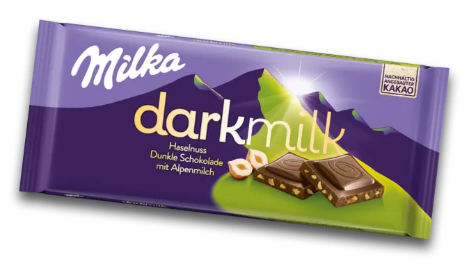 Produktbild Milka darkmilk Haselnuss