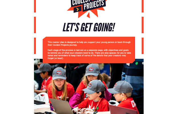 Example page from mentor plan