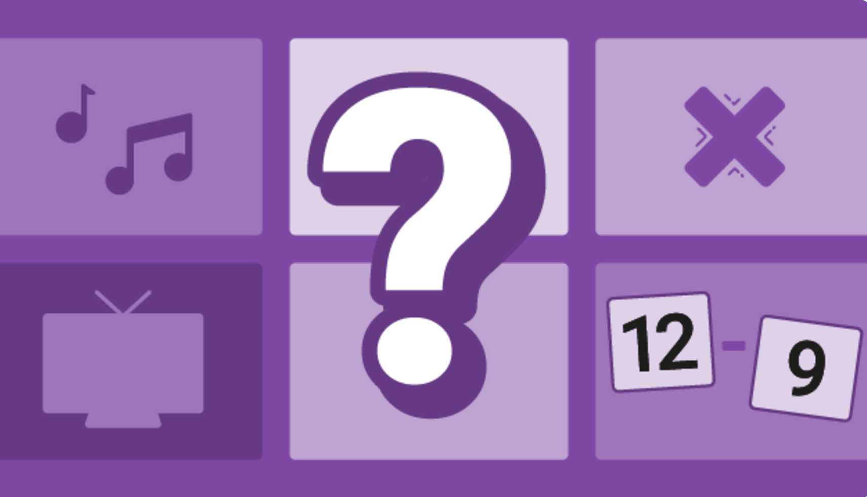 Illustration of a question mark, numbers and symbols