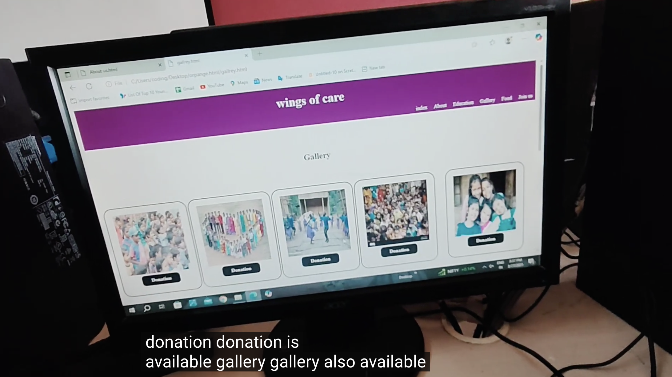 An image of Wings of Care, a website selected for the Broadcom Coding with Commitment Award 2025.