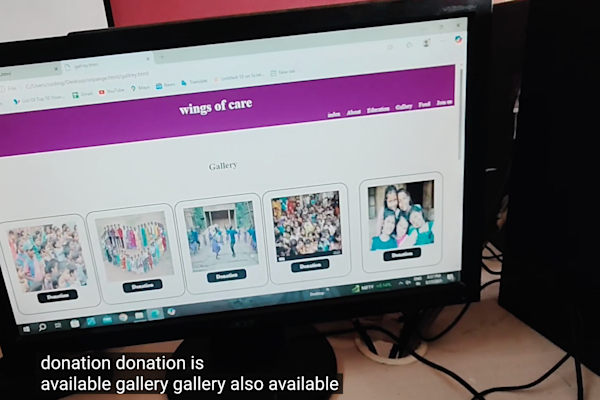 An image of Wings of Care, a website selected for the Broadcom Coding with Commitment Award 2025.