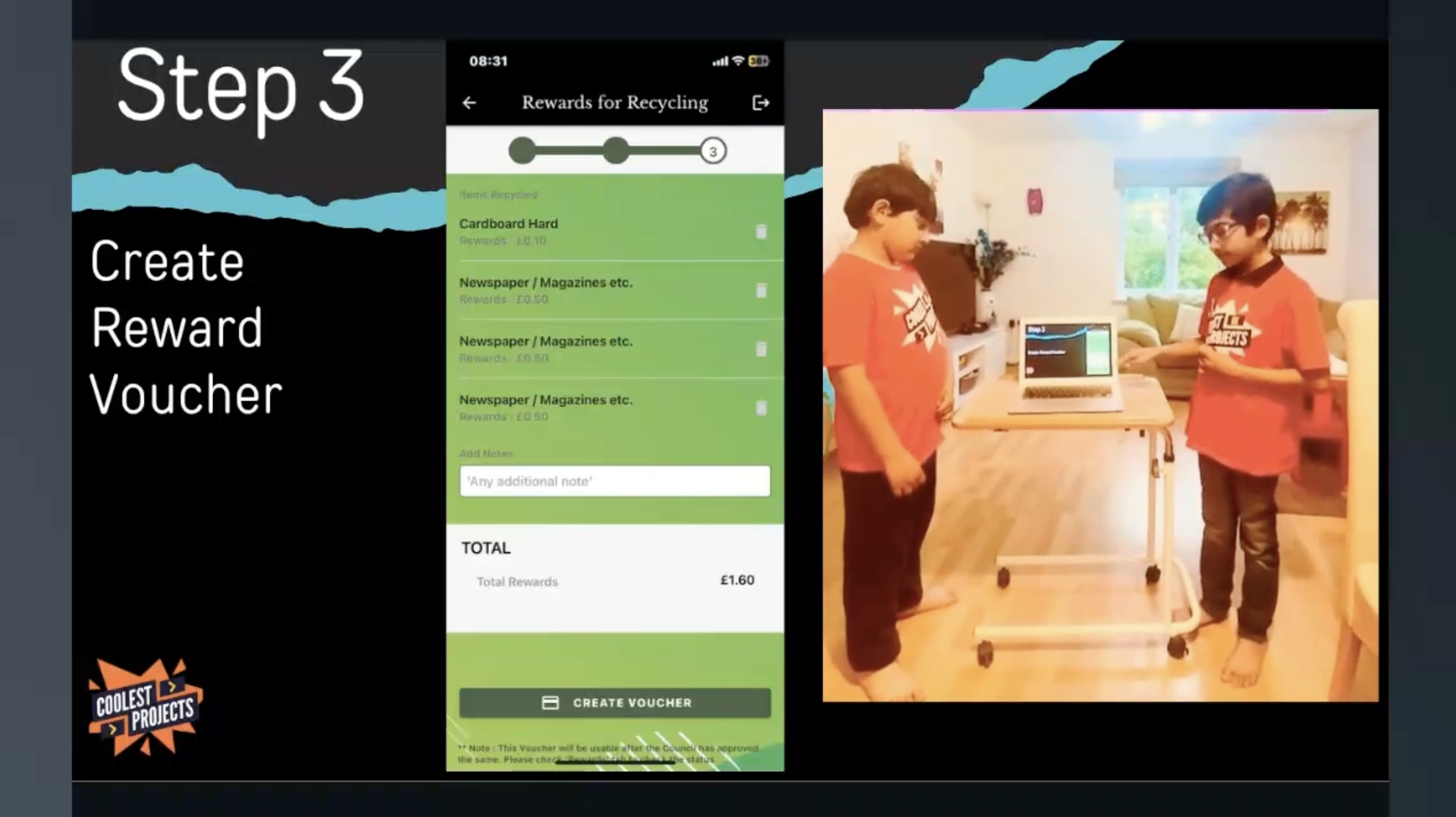 A screenshot from a video of a previous submission called Trash n Cash