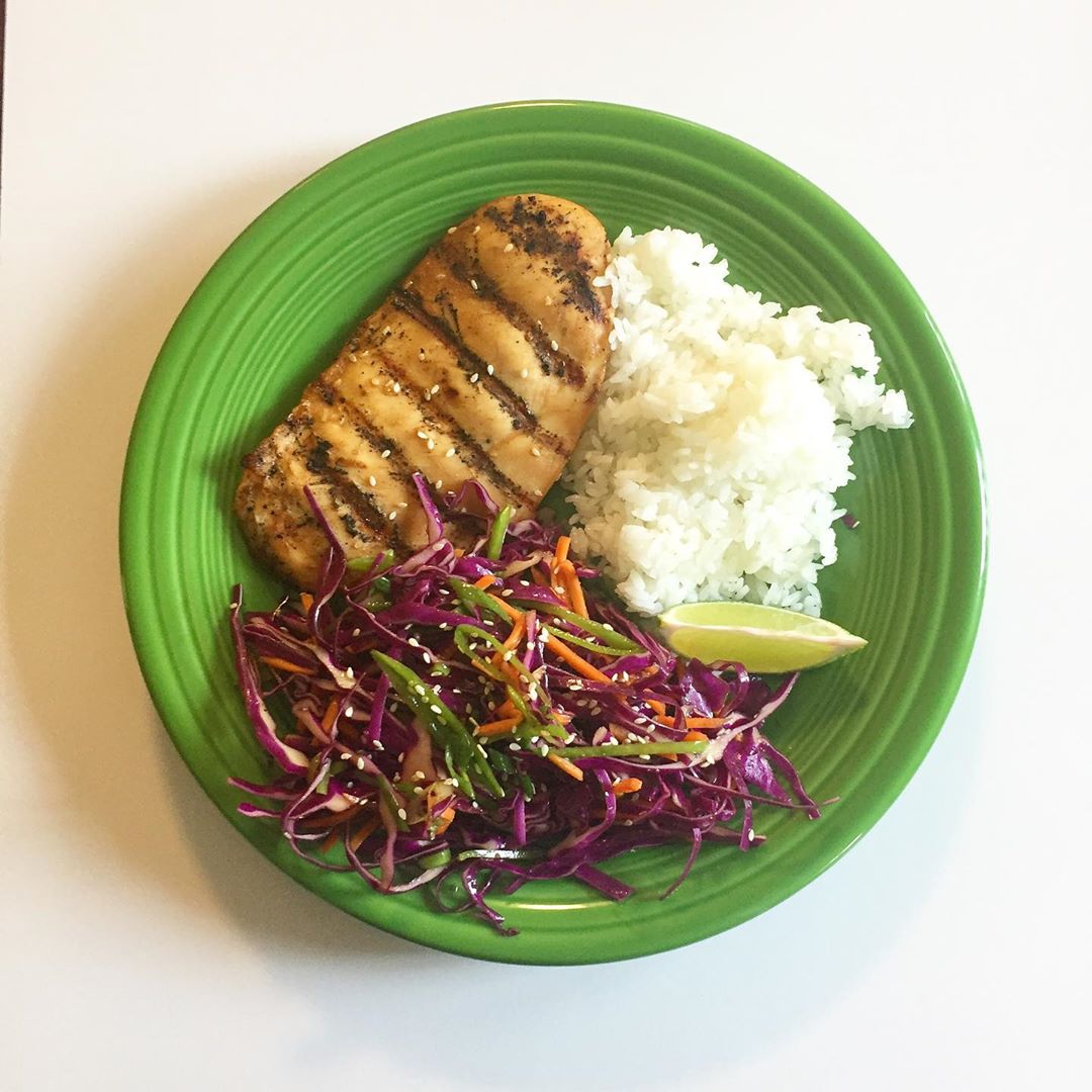 Photo of Iowa Girl Eats's Asian Grilled Chicken and Snap Pea Slaw