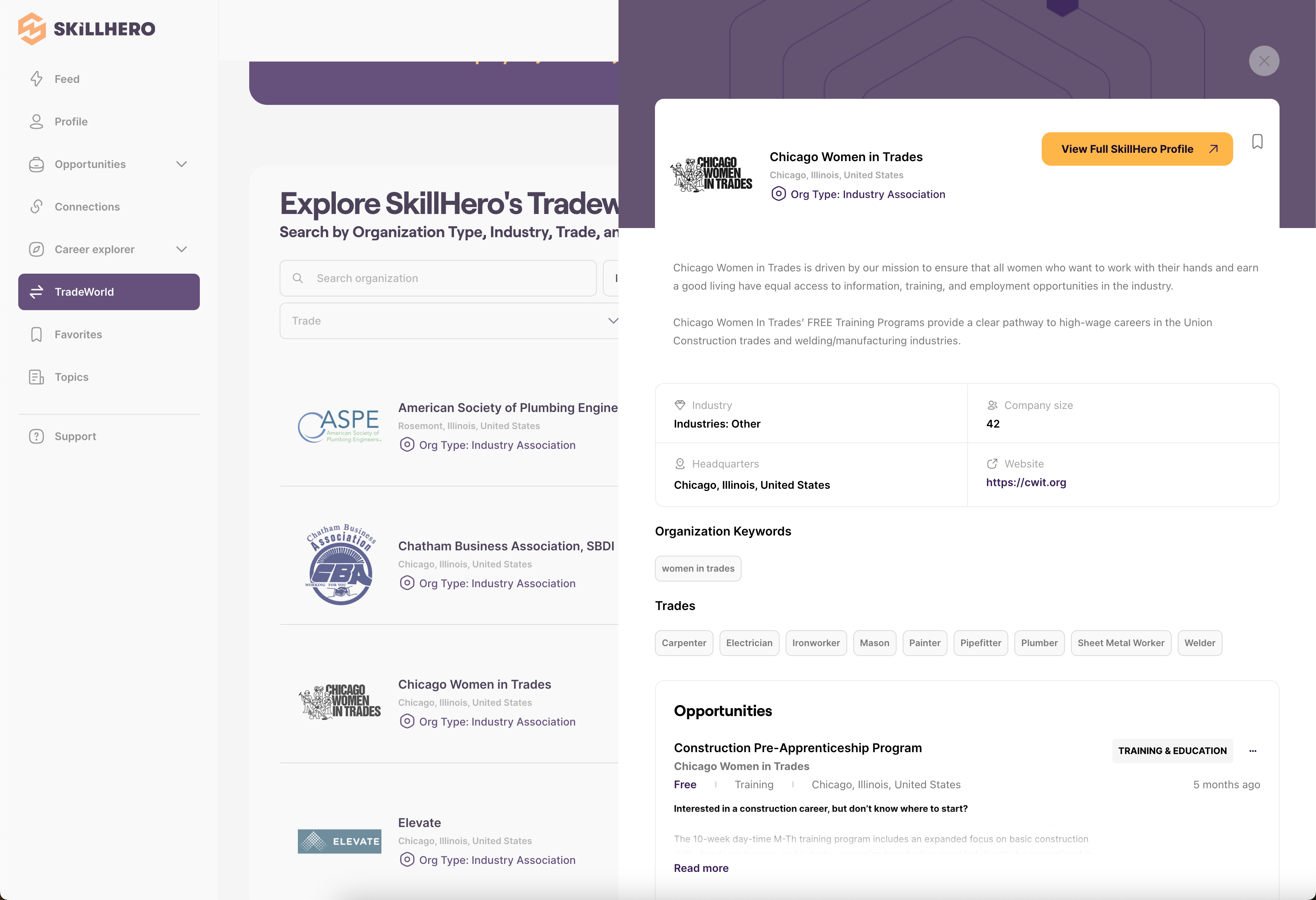 SkillHero TradeWorld - Listing