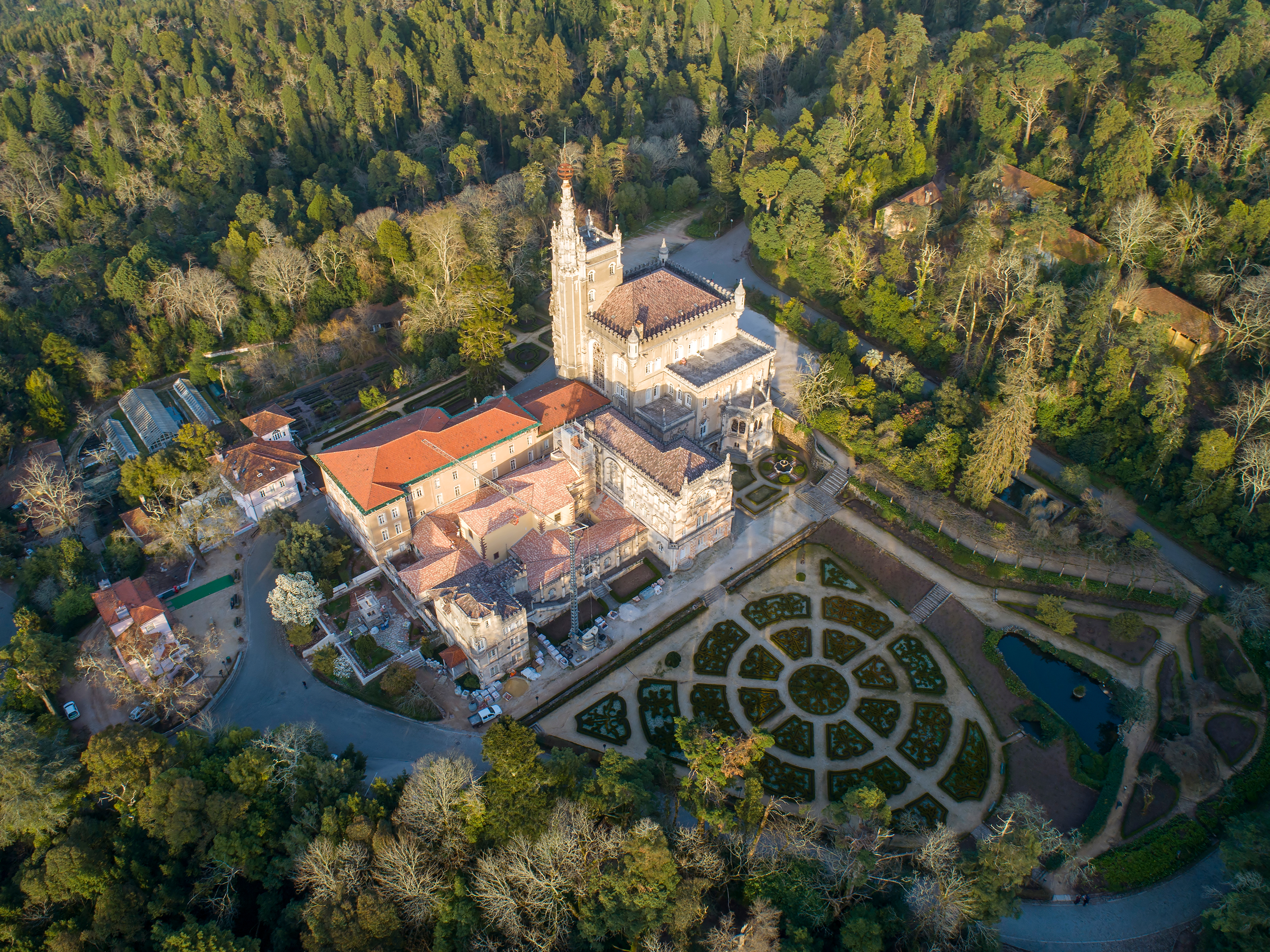 Understanding TCFD Disclosure Requirements Aerial view of the park and palace of Bussaco, Coimbra, Portugal