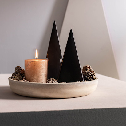 Stilvolles Winter-Tablett