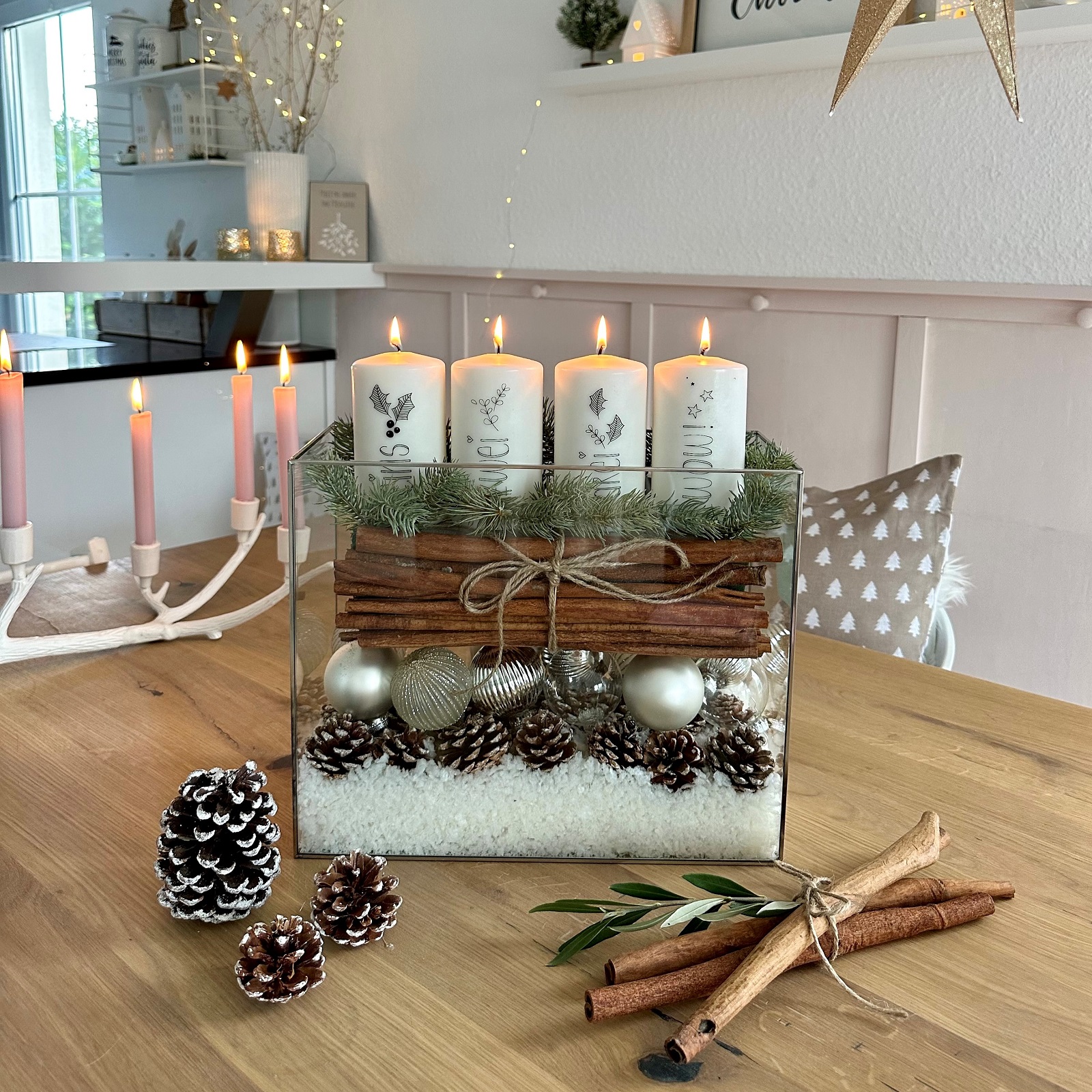 Adventskranz im Schichten-Look