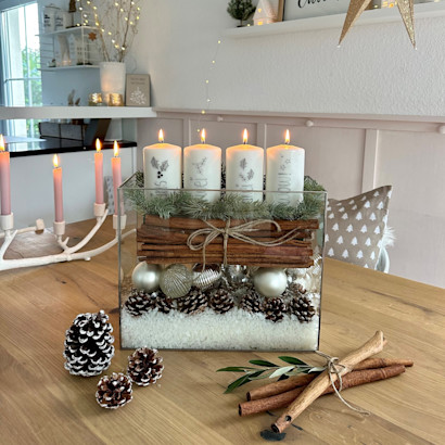 Adventskranz im Schichten-Look