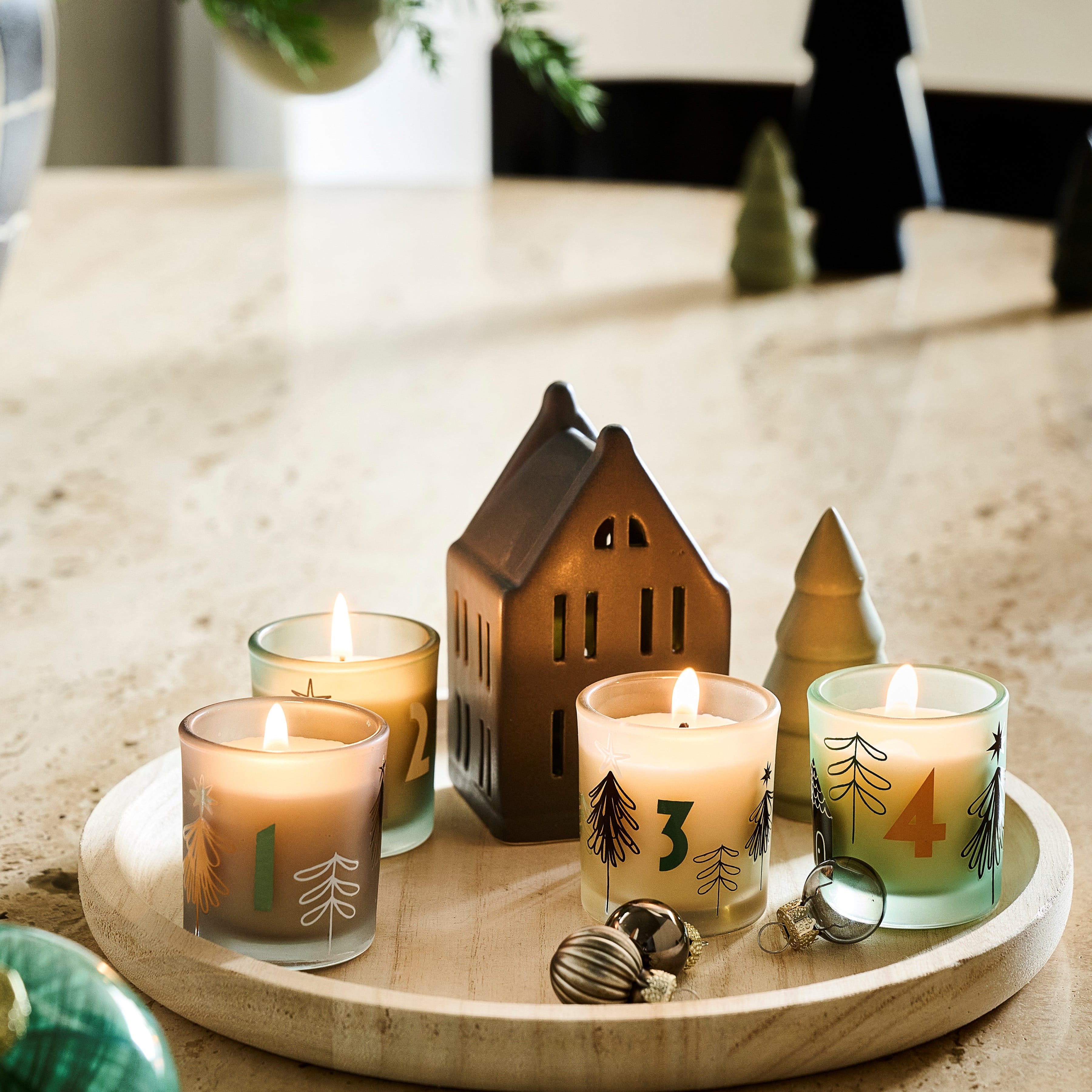 Adventskranz im nordischen Look