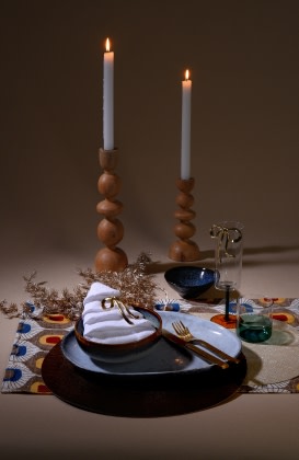 Festtags-Setting im Retro-Look