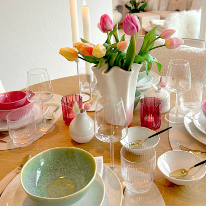 Tischdeko im Frühlingslook