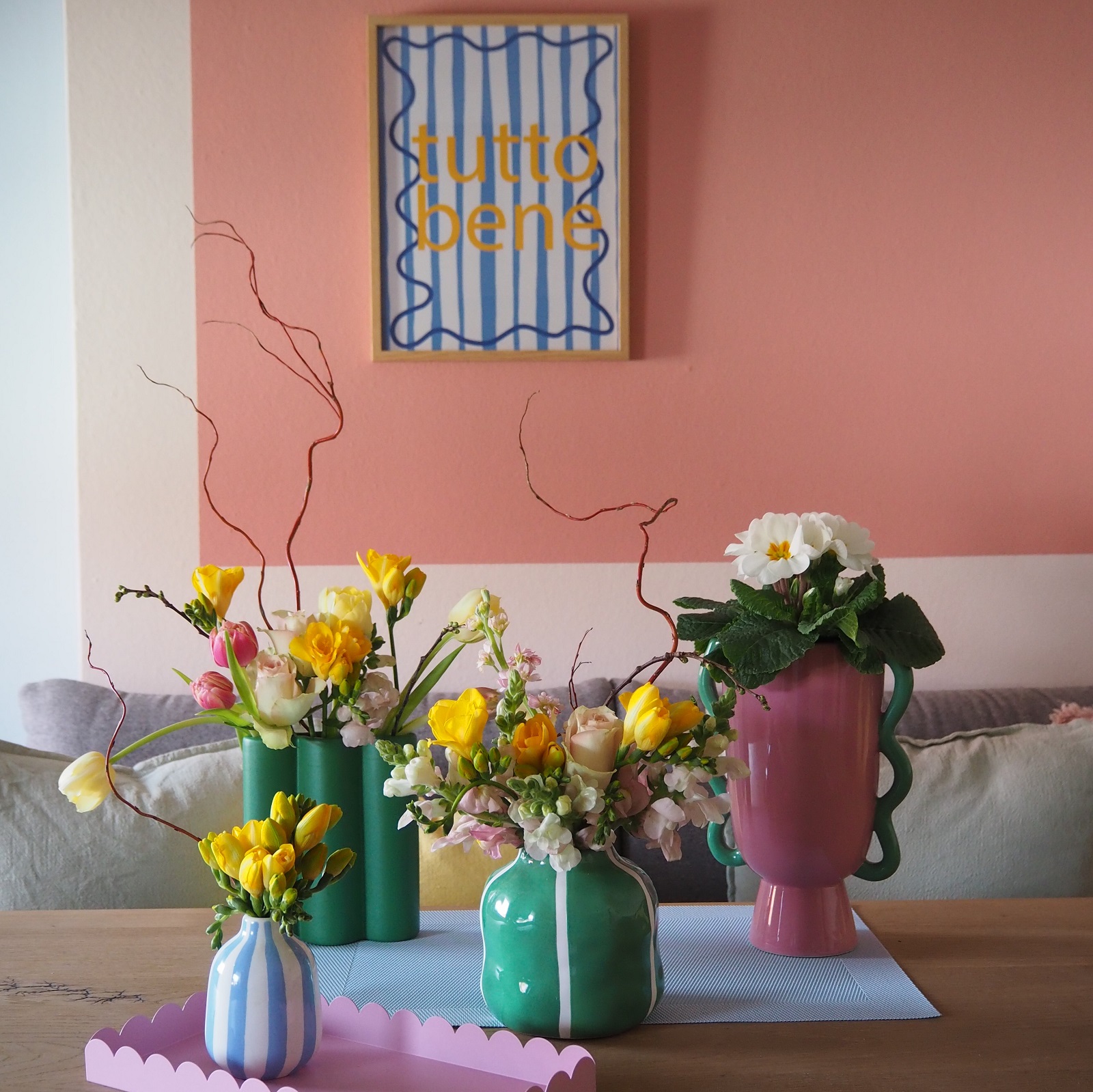 Frühlingshafte Vasendeko