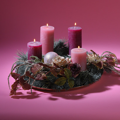 Adventskranz Rosé-Romantik