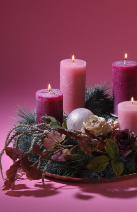 Adventskranz Rosé-Romantik